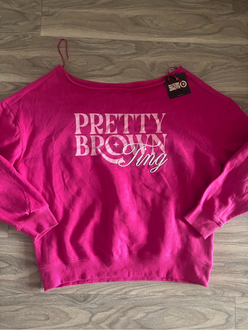 Off-the-Shoulder Sweater - Hot Pink